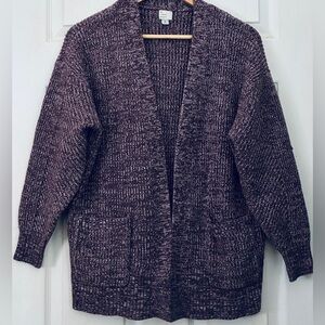 Women's Purple Cardigan Sweater